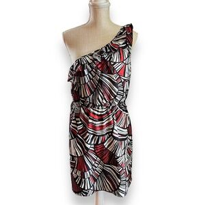 TRINA TURK | EUC One Shoulder Ruffle Dress Size 6